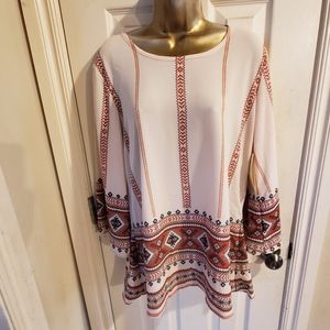 New Reba Southwest Aztec WesternTunic sz Large